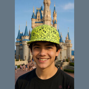 Unisex Disney Parks Hat Cap Yellow Black Mickey Mouse One Size